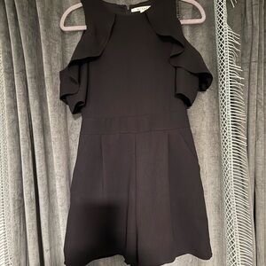 Miami Black Ruffled Romper